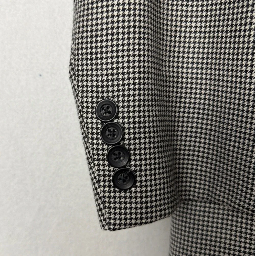 Jack Victor Exclusive Collection 100% Cashmere Micro Houndstooth Blazer Mens 46R